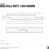 Gran 19x148 d-fals rett kl1 profilert kledning bh