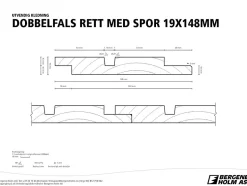 Gran 19x148 df rett spor grun dobbelfals rett med spor grunnet