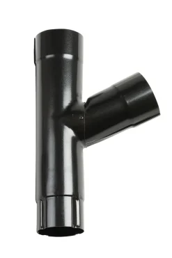 Grenrør stål Ø75/75 mm sort