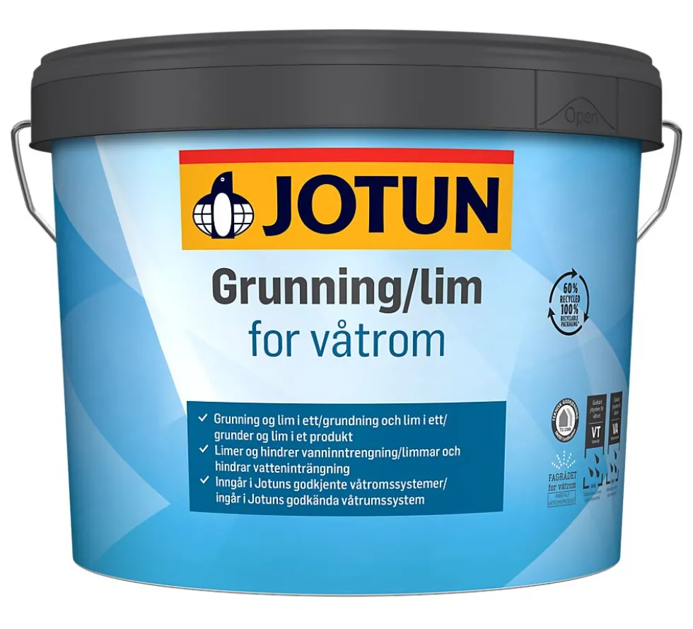 Grunning/lim for våtrom 3L