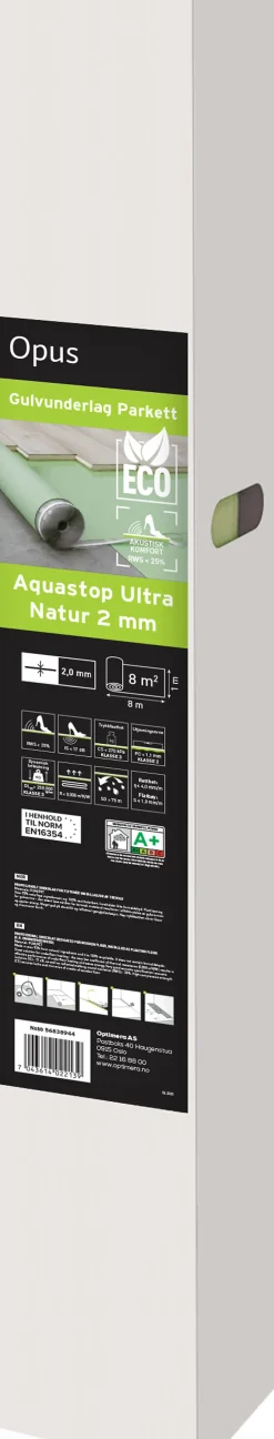 Gulvunderlag aquastop med aluminiumstape