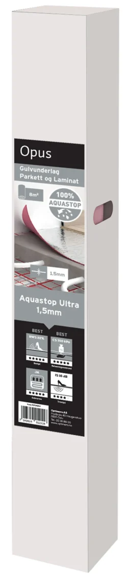 Gulvunderlag Aquastop Ultra 1,5 mm 1x8 m