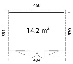 Hagestue Lisa 14,2 m2