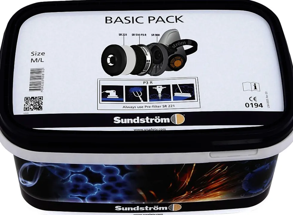 Halvmaske basic pack m/l