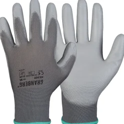 Hanske polyester pu-belegg str 8