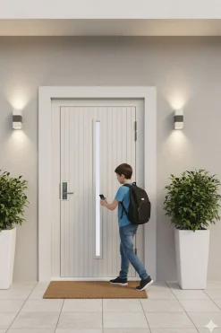 Heimgard smart dørlås antrasittgrå med kode
