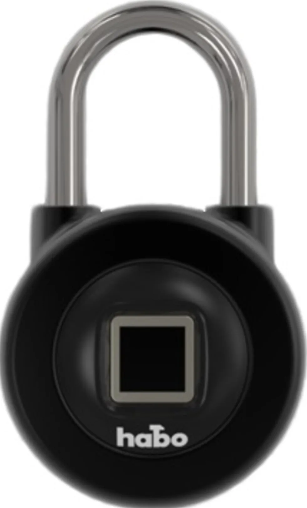 Hengelås Smartlock sort m/ fingeravtrykk og bluetooth funksjon