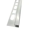 Hjørnelist firkant polert 10mm aluminium