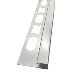 Hjørnelist firkant polert 10mm aluminium