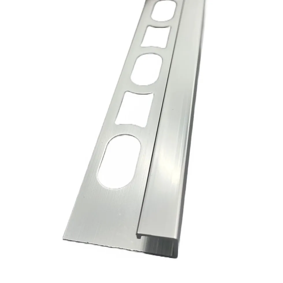 Hjørnelist firkant polert 10mm aluminium