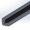 Hjørnelist innv todelt sort 2400 33,5x33,5x2400mm
