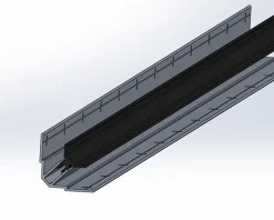 Hjørnelist innv todelt sort 2400 33,5x33,5x2400mm