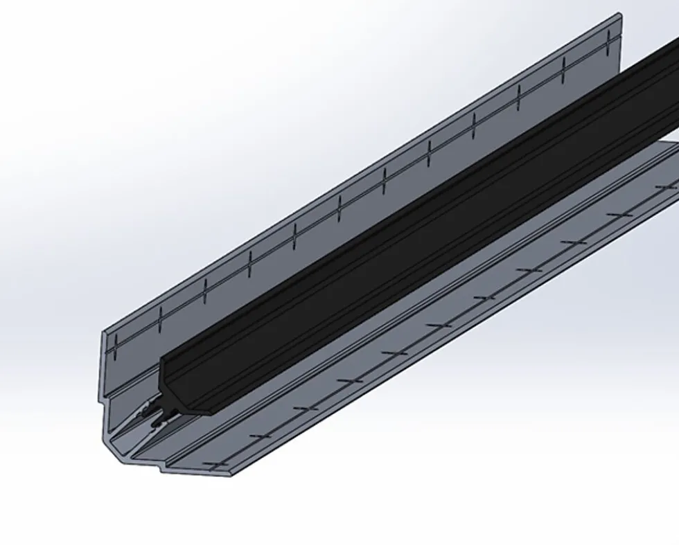 Hjørnelist innv todelt sort 2400 33,5x33,5x2400mm
