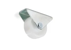Hjul 40mm elf/hvit plast fastsb 41 pk4 stk max 40kg stålplat24x58