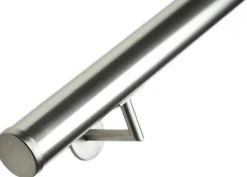 Håndløper sølvfarget børstet aluminium