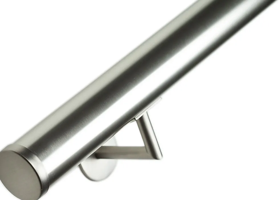 Håndløper sølvfarget børstet aluminium