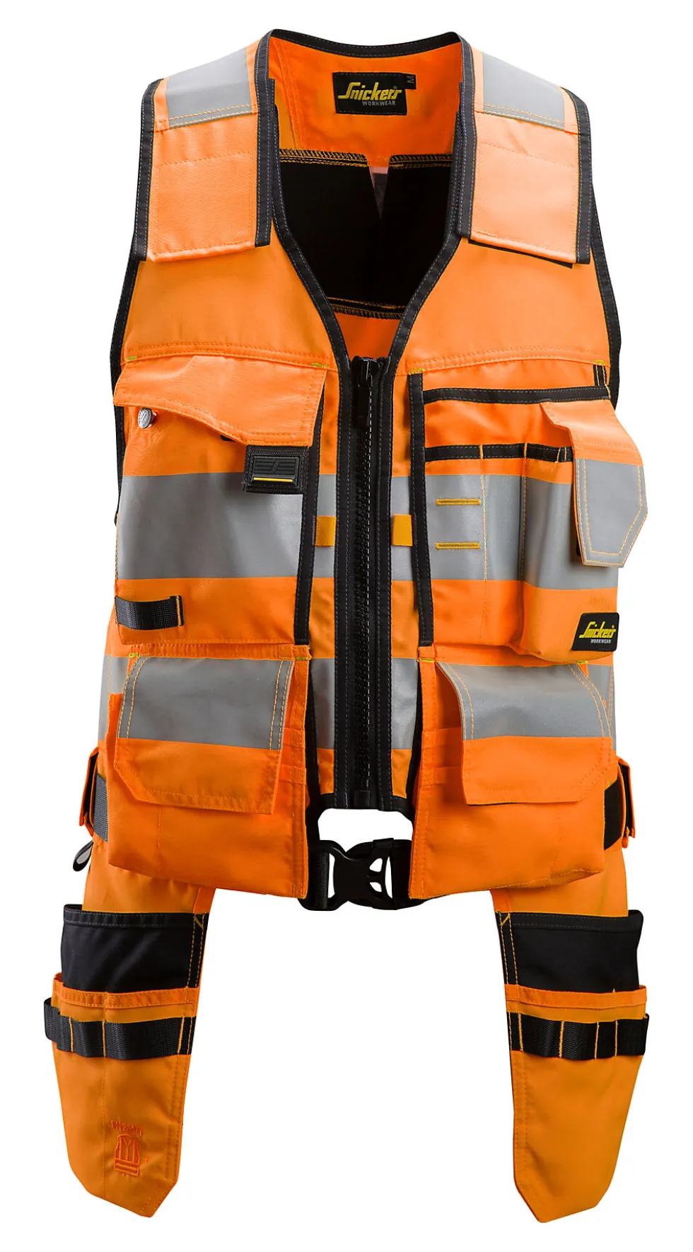 Håndverksvest 4230 AllroundWork kl.1 HiVis oransje/sort 3XL