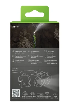 Hodelykt oppladbar PHR19 1200 lumen