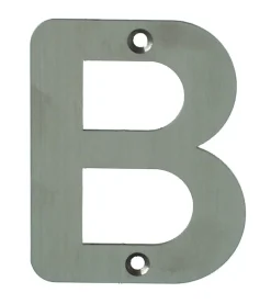 Husnummer b 80mm rustfri pn-b