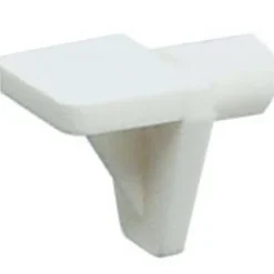 Hyllebærer 5 mm hvit plast 20 stk