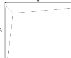 Hyllevinkel T-Profil 200x250 mm
