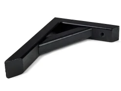 Hyllevinkel 300 180x265 mm sort med avstivet konstruksjon og maks belastning 30 kg