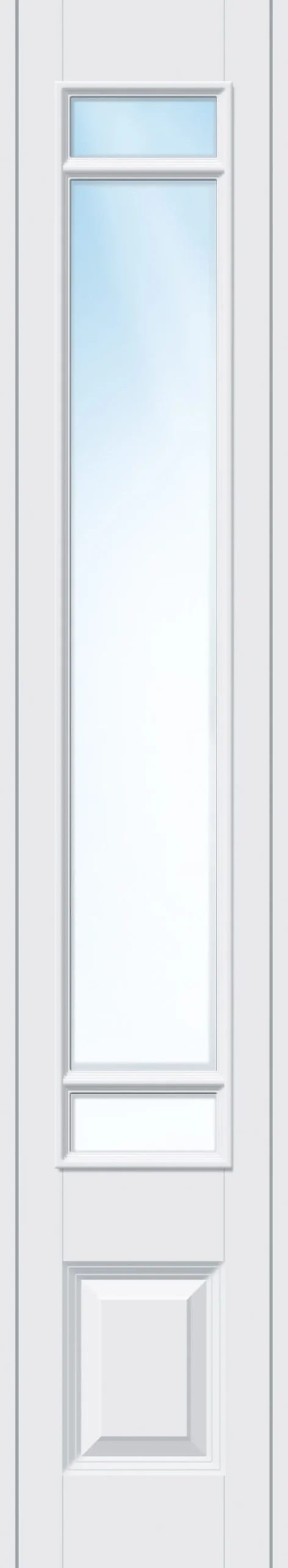 Innerdør kompakt sidefelt i fast karm hvit ny 40x200 cm