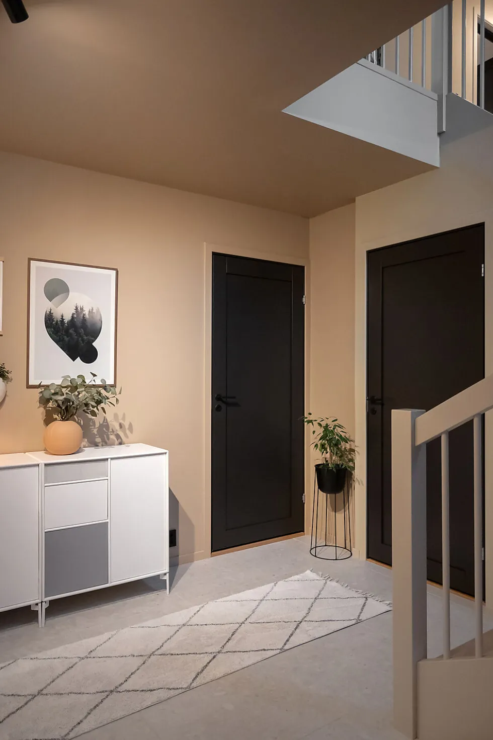 Innerdør Prima dempet sort 90x210 cm