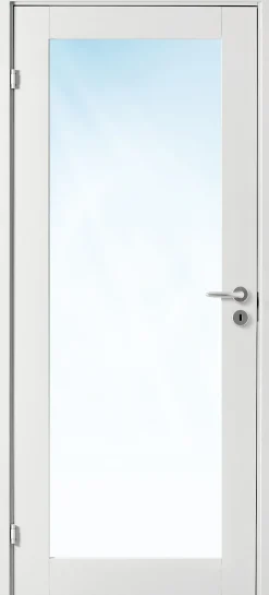 Innerdør Stil 1 med frostet glass hvit 80x200 cm