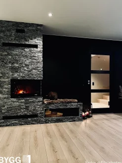 Innerdør Stil 3 med glass svart 80x210 cm