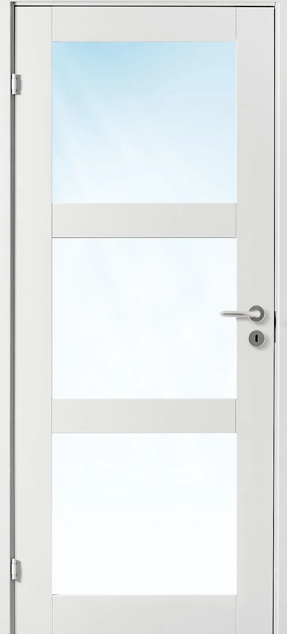 Innerdør Stil 3 med glass svart 80x210 cm