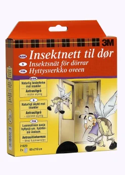 Insektsnett for dør 0,6x2,1 meter grå