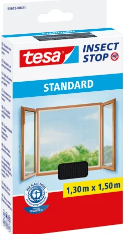 Insektsnett f vindu standard grå tesa