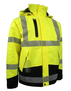 Jakke foret 4-veis stretch gul XS