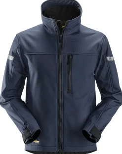 Jakke 1200 Softshell mørkeblå str M Snickers Allroundwork