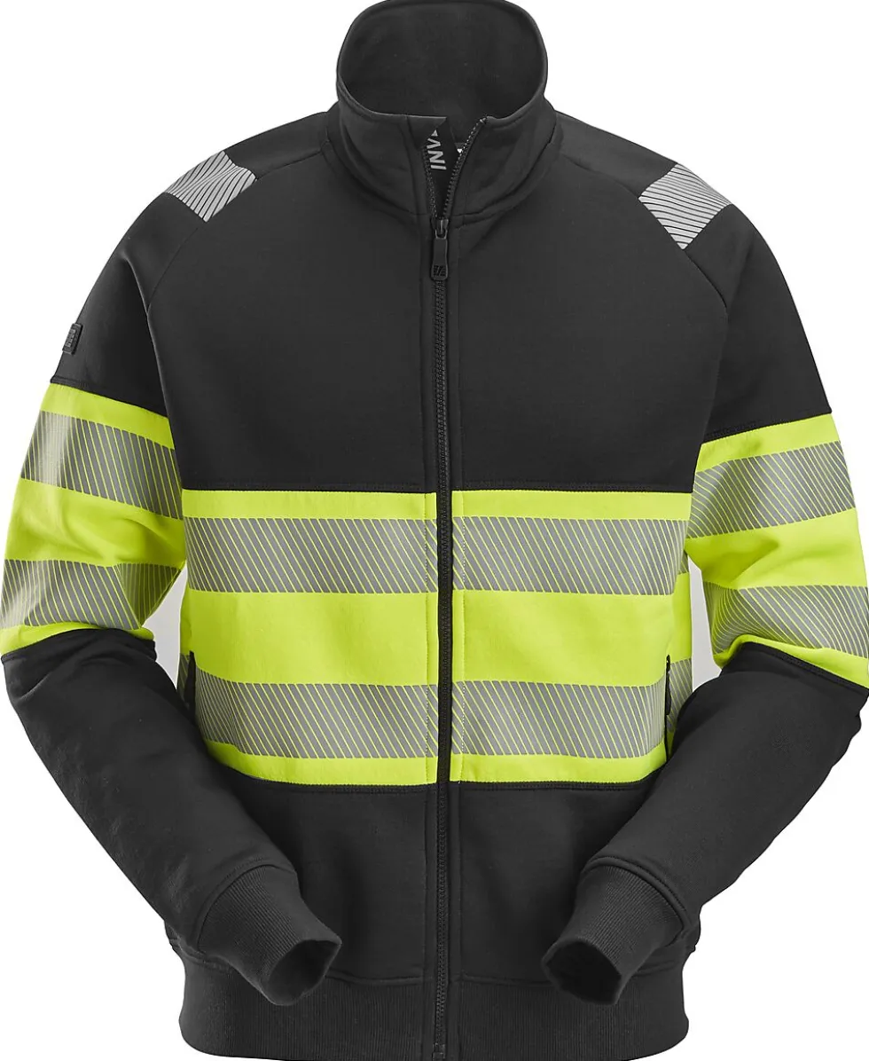 Jakke sort/gul klasse 1 str XS