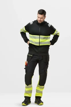 Jakke sort/gul klasse 1 str XS
