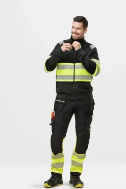 Jakke sort/gul klasse 1 str XS