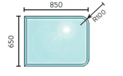 Jøtul gulvplate glass fasett 650x850 mm