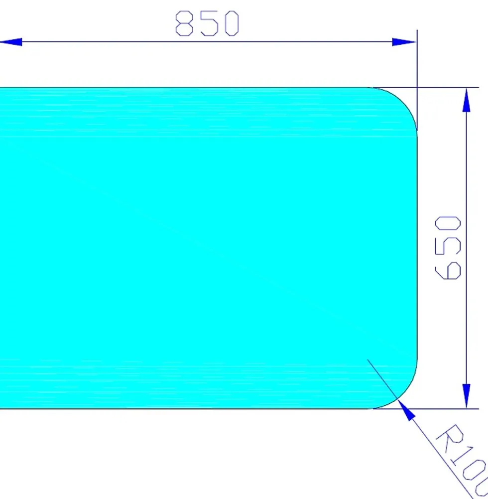 Jøtul gulvplate glass klar 650x850 mm