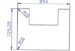 Jøtul gulvplate glass klar 725x894 mm