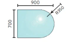 Jøtul gulvplate glass 700x900 mm