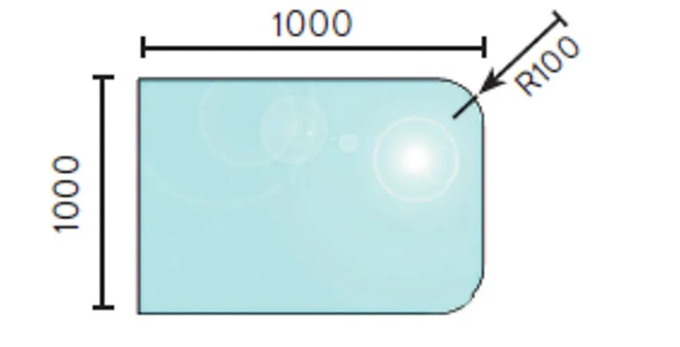 Jøtul gulvplate glass 1000x1000 mm