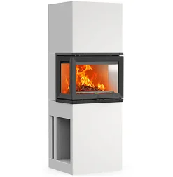 Jøtul peis fs 520 betong front høyre venstre glass