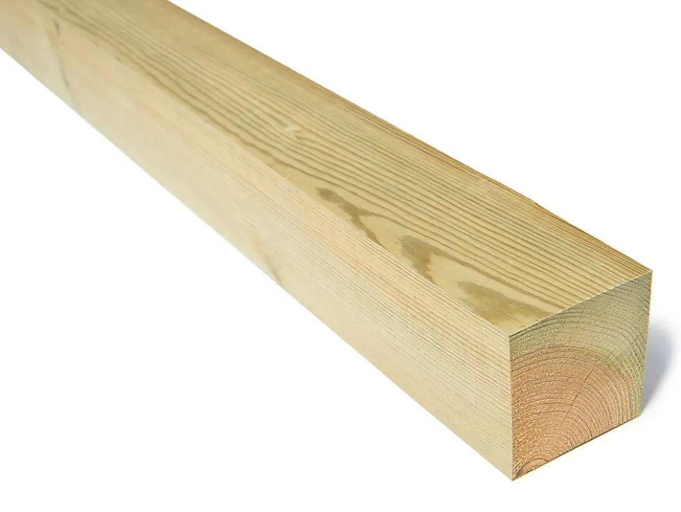 Justert lekt/rekke klasse 1 impregnert furu 73x73 mm