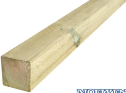 Justert lekt/rekke klasse 1 impregnert furu 73x73 mm