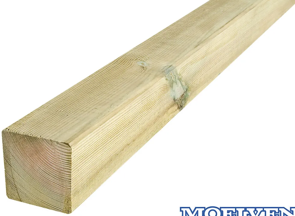 Justert lekt/rekke klasse 1 impregnert furu 73x73 mm