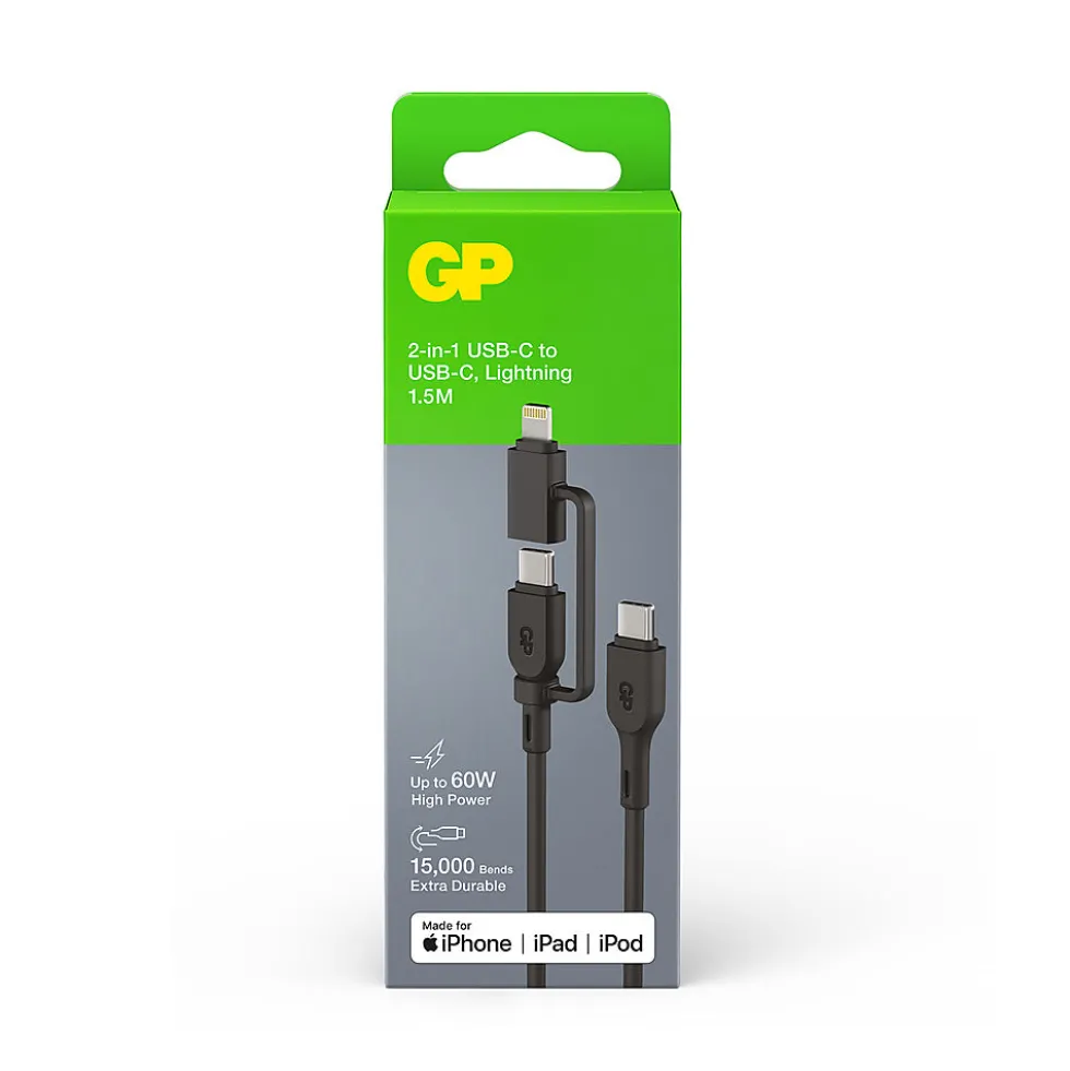 Kabel USB-C til C Lightning 60W 1,5 meter
