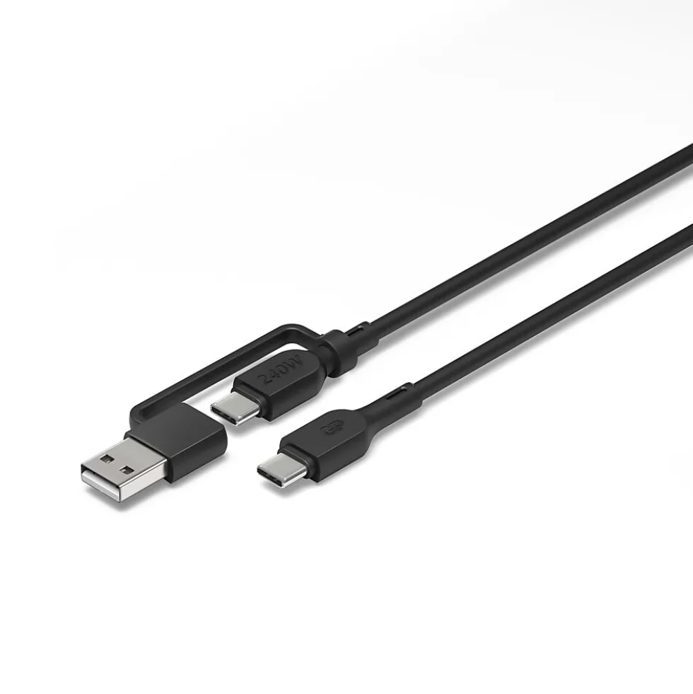 Kabel USB-C til C og A-adapter 240W 1,5 meter
