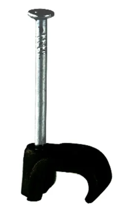 Klammer til feste av rund ledning sort 3-5 mm